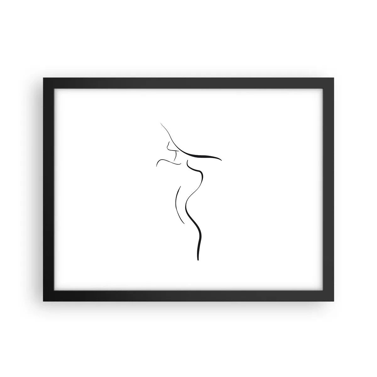 Póster en marco negro - Escurridiza como una ola - 40x30 cm