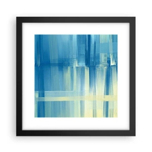 Póster en marco negro - Composición en turquesa - 30x30 cm