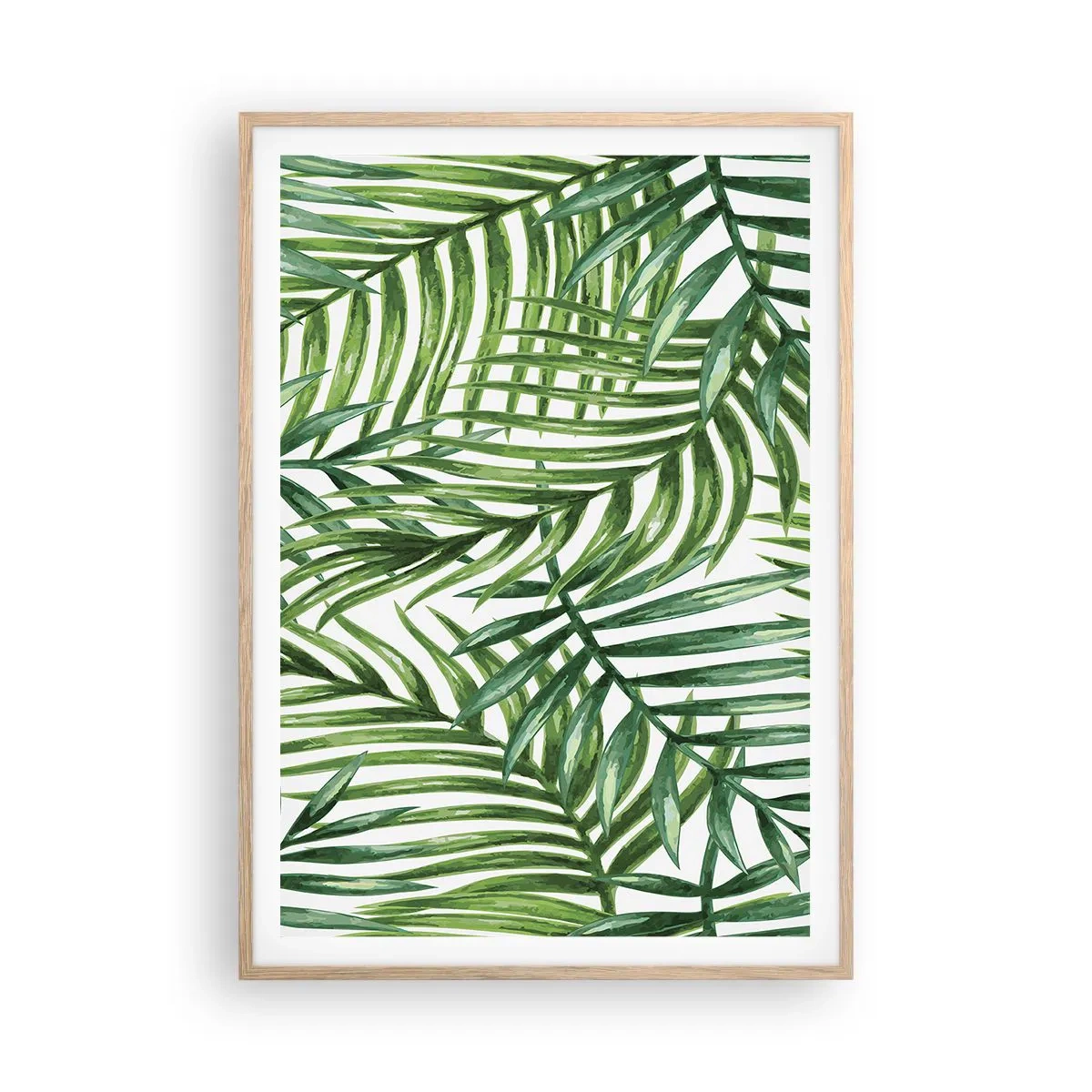 Póster en marco roble claro - Bajo el verde - 70x100 cm