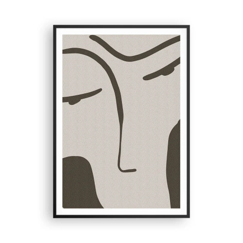 Póster en marco negro - Como salido de un cuadro de Modigliani - 70x100 cm