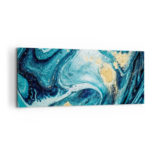 Cuadro sobre lienzo - Impresión de Imagen - Vórtice azul - 100x40 cm