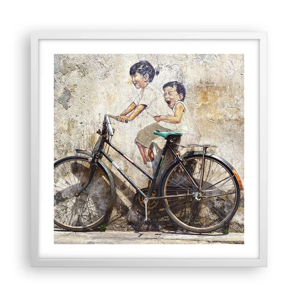 Póster en marco blanco - ¿Verdadero o falso? - 50x50 cm