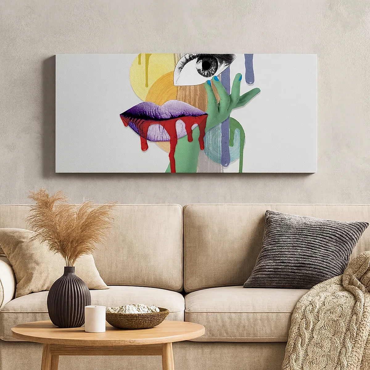 Cuadro sobre lienzo - Impresión de Imagen - Un retrato deconstruido - 30x30 cm