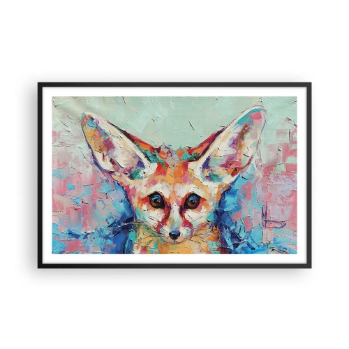 Póster en marco negro - Mirada penetrante - 91x61 cm