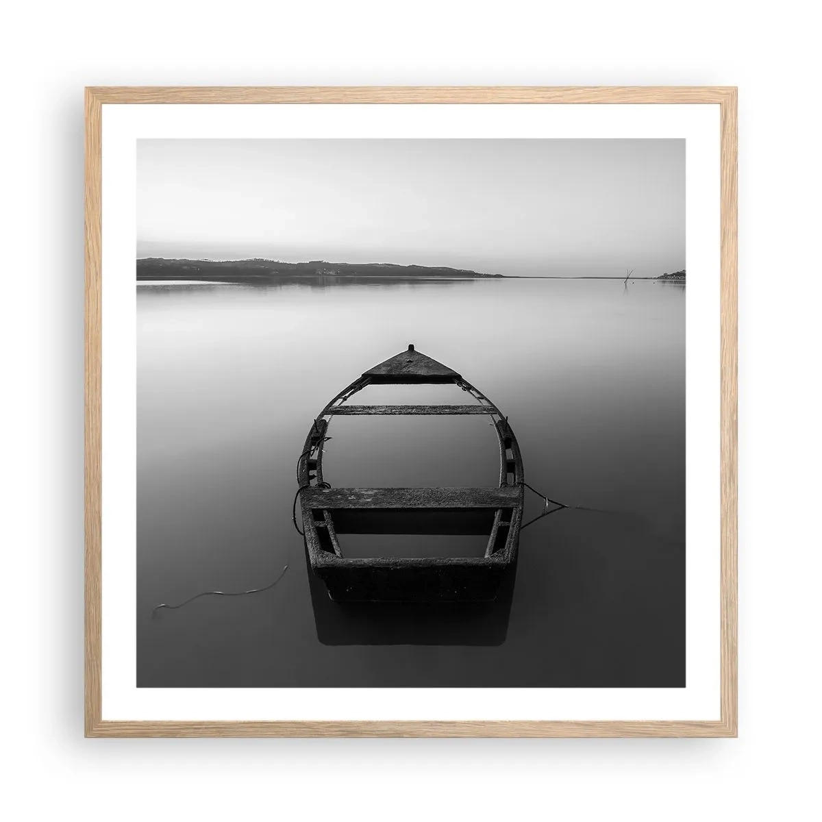 Póster en marco roble claro - Anhelo y melancolía - 60x60 cm