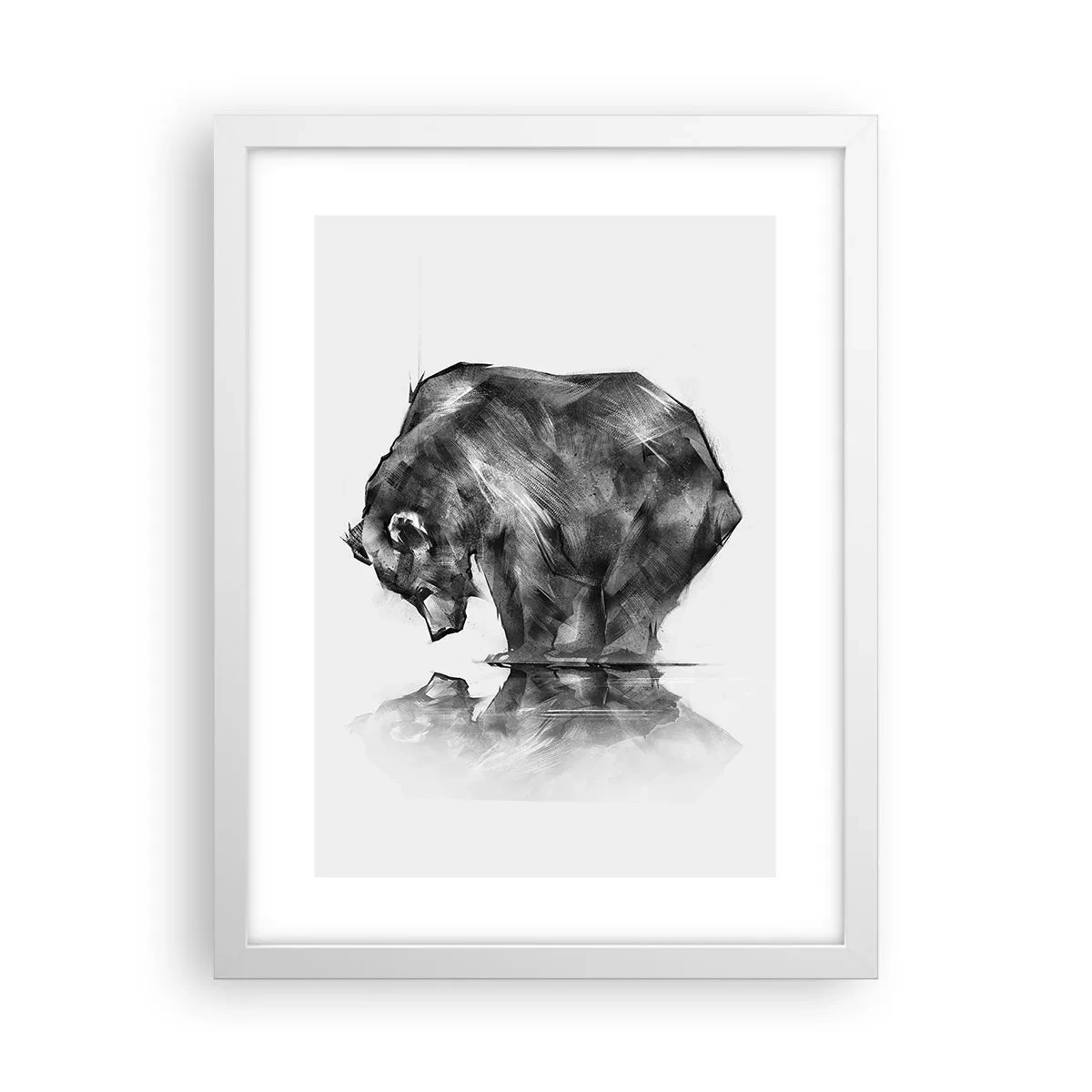 Póster en marco blanco - Es bueno ver a alguien cercano - 30x40 cm