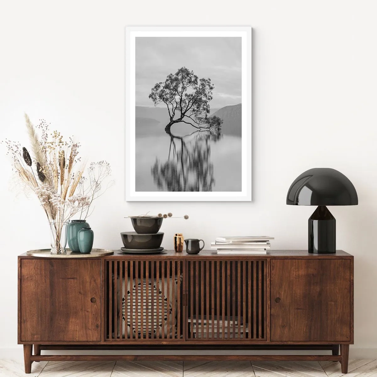 Póster en marco blanco - Existe tal lugar en el mundo - 40x50 cm