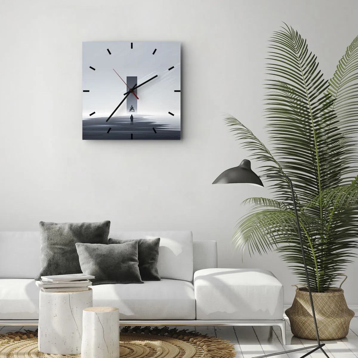 Reloj de pared - Reloj de vidrio - ¿Oportunidad o amenaza? - 40x40 cm