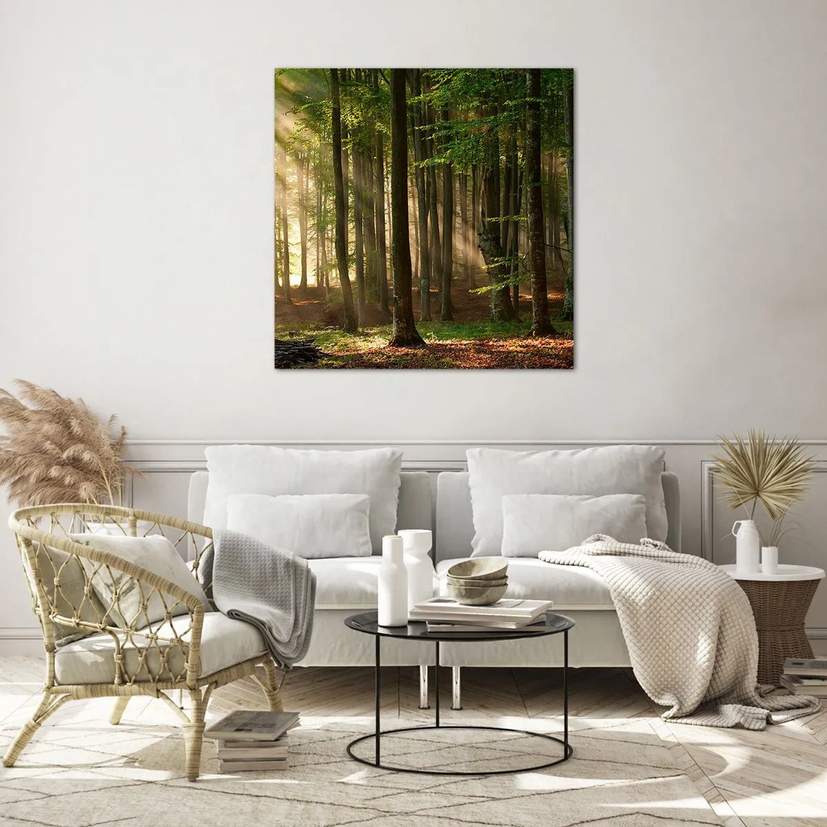 Cuadro sobre vidrio - Impresiones sobre Vidrio - Radiante en una mañana de primavera - 40x40 cm