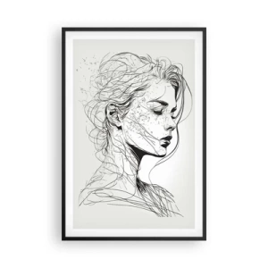 Póster en marco negro - Retrato de ensueño - 61x91 cm