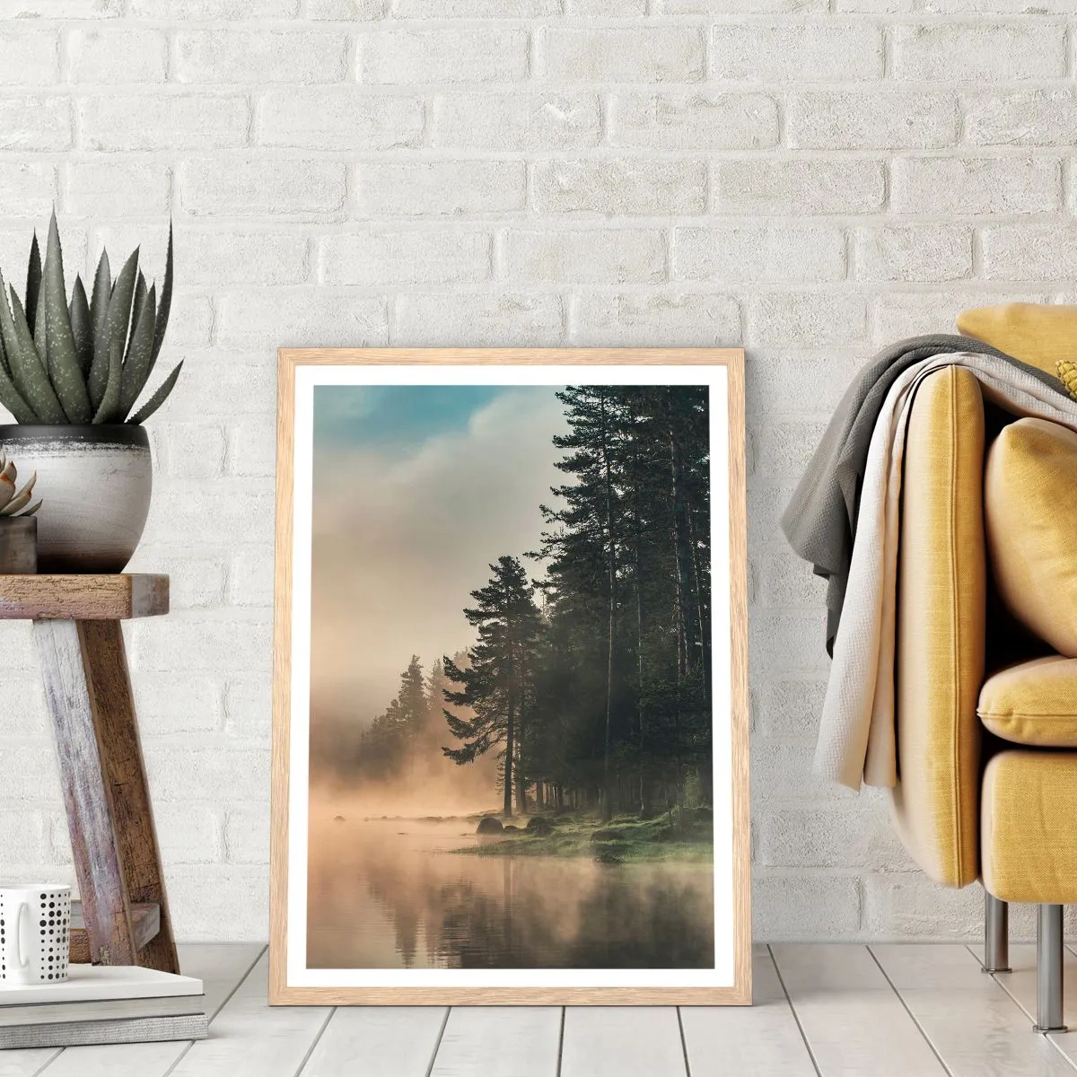 Póster en marco roble claro - El nacimiento de un día - 40x50 cm