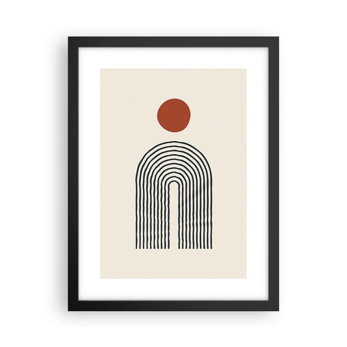 Póster en marco negro - Magnetismo de formas y colores - 30x40 cm