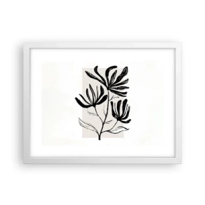 Póster en marco blanco - Esbozo para un herbario - 40x30 cm