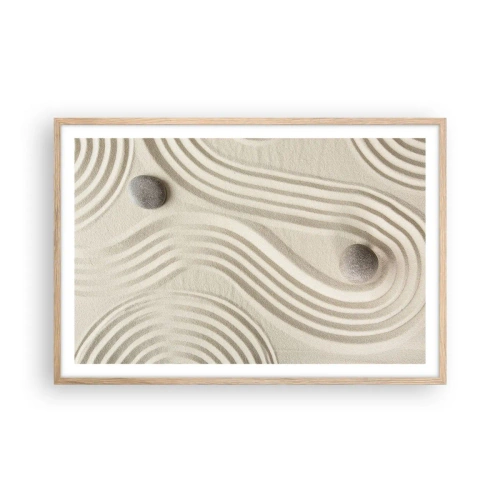 Póster en marco roble claro - Un toque de calidez - 91x61 cm