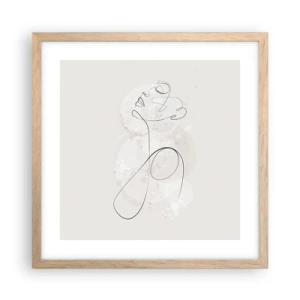 Póster en marco roble claro - La espiral de la belleza - 40x40 cm