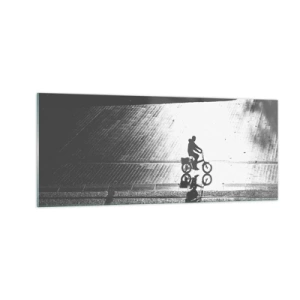 Cuadro sobre vidrio - Impresiones sobre Vidrio - Adelante, a través de la ciudad - 100x40 cm