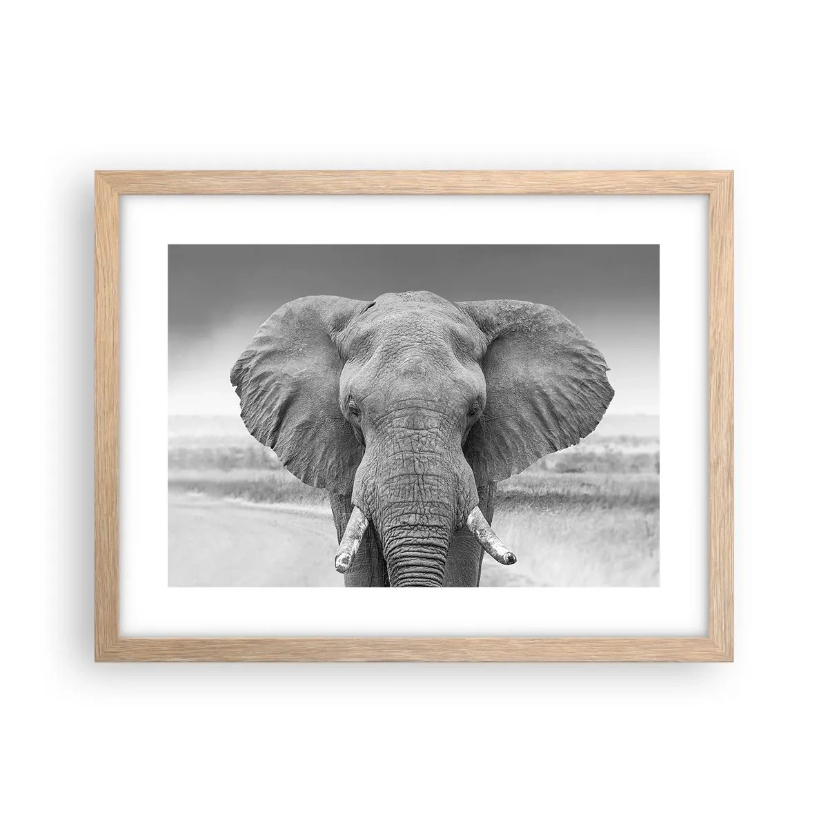 Póster en marco roble claro - Bienvenido a mi mundo - 40x30 cm