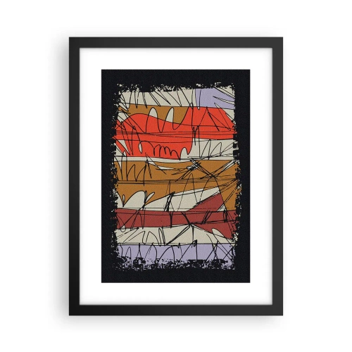 Póster en marco negro - Composición espontánea - 30x40 cm