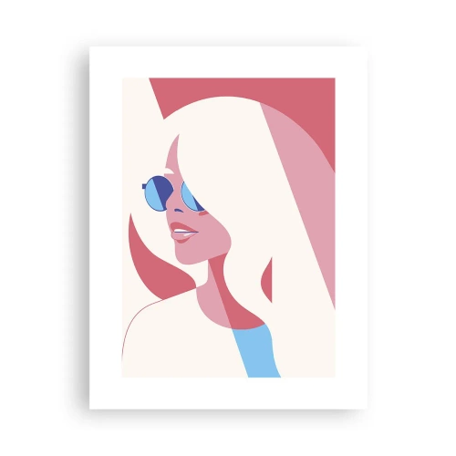 Póster - Rubia frente al sol - 30x40 cm