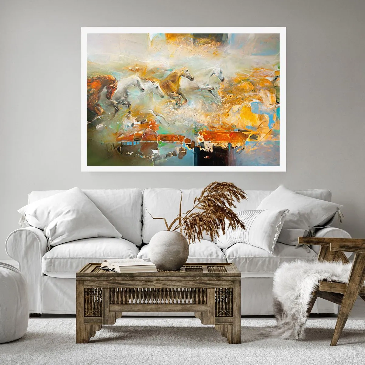 Póster - Galopando a través de la luz - 50x40 cm
