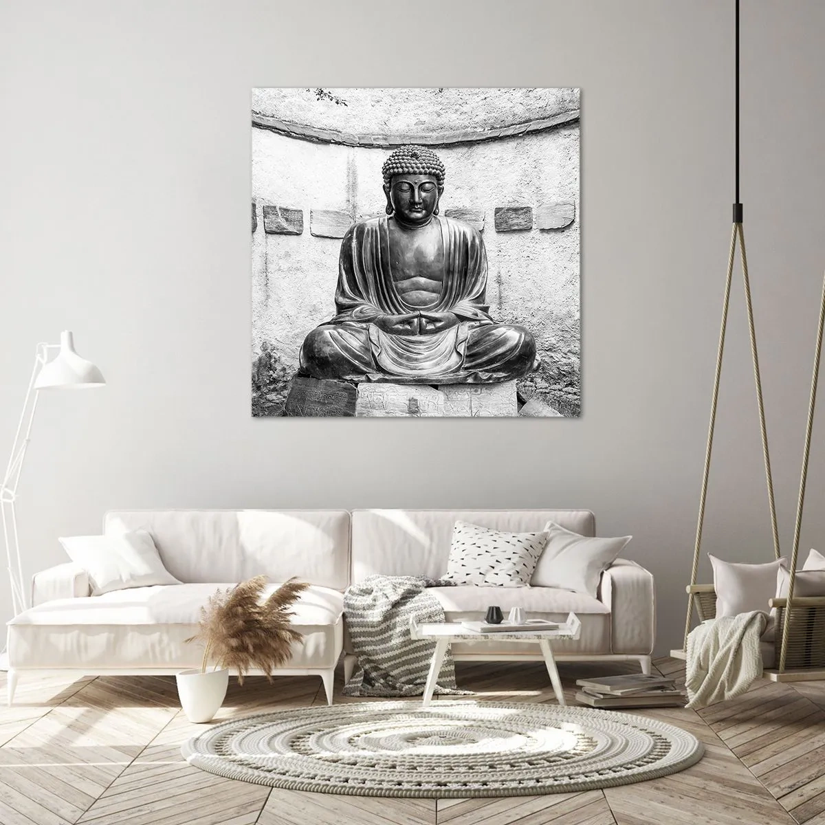 Cuadro sobre lienzo - Impresión de Imagen - En la fuente de la paz - 50x50 cm