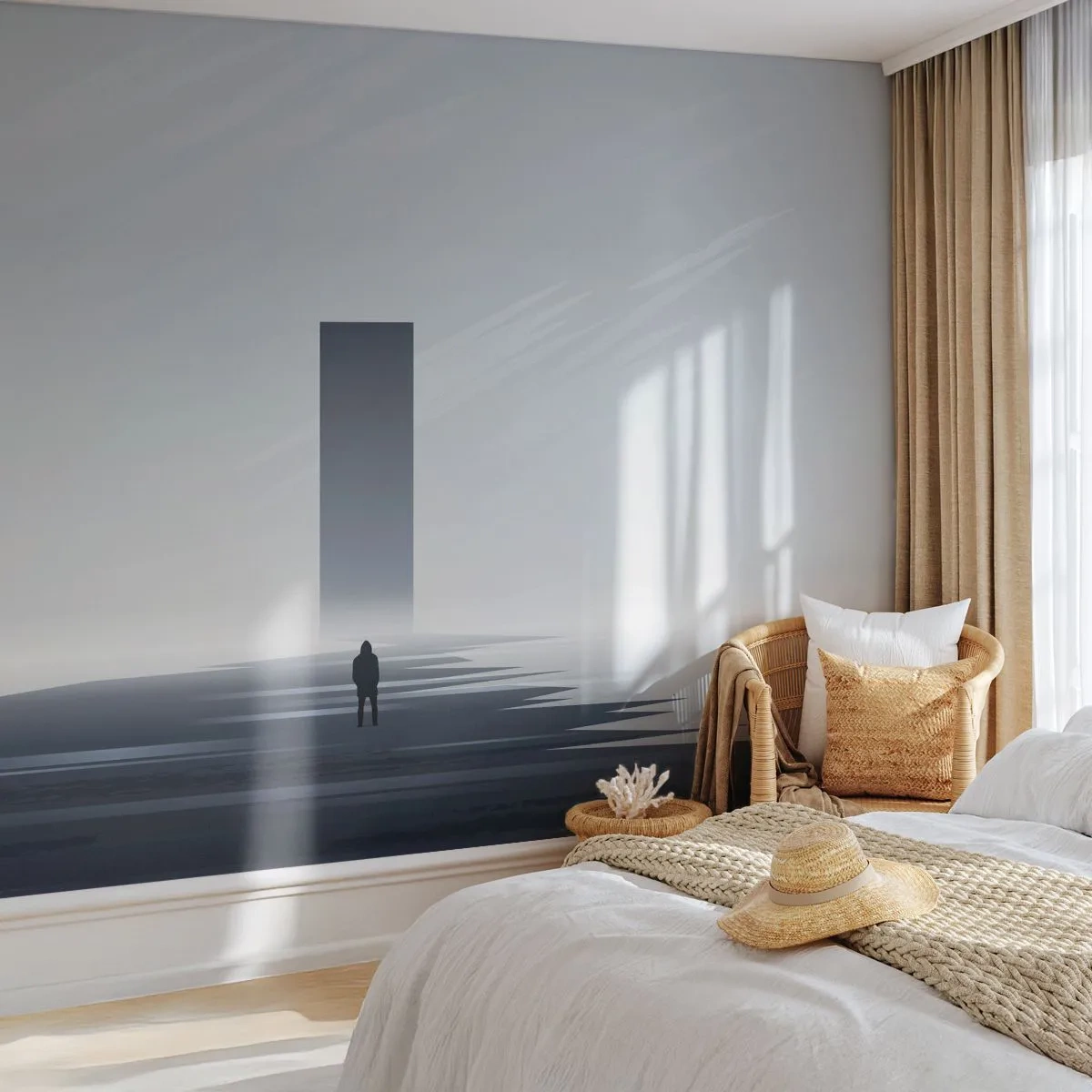 Fotomural Premium Sand - ¿Oportunidad o amenaza? - Minimalismo, Moderno, Soledad - 400x280 cm