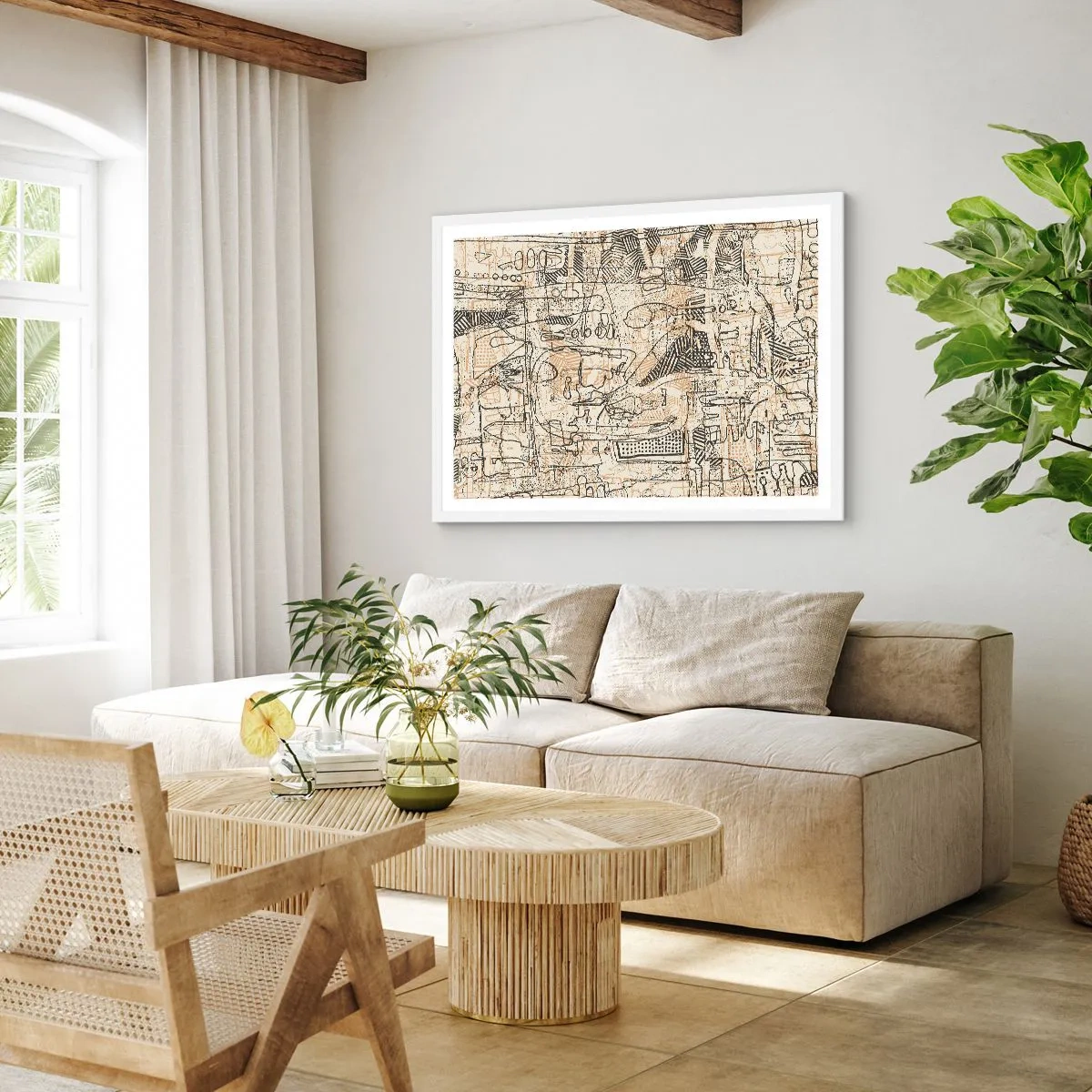 Póster en marco blanco - A la espera de ser descifrado - 40x30 cm