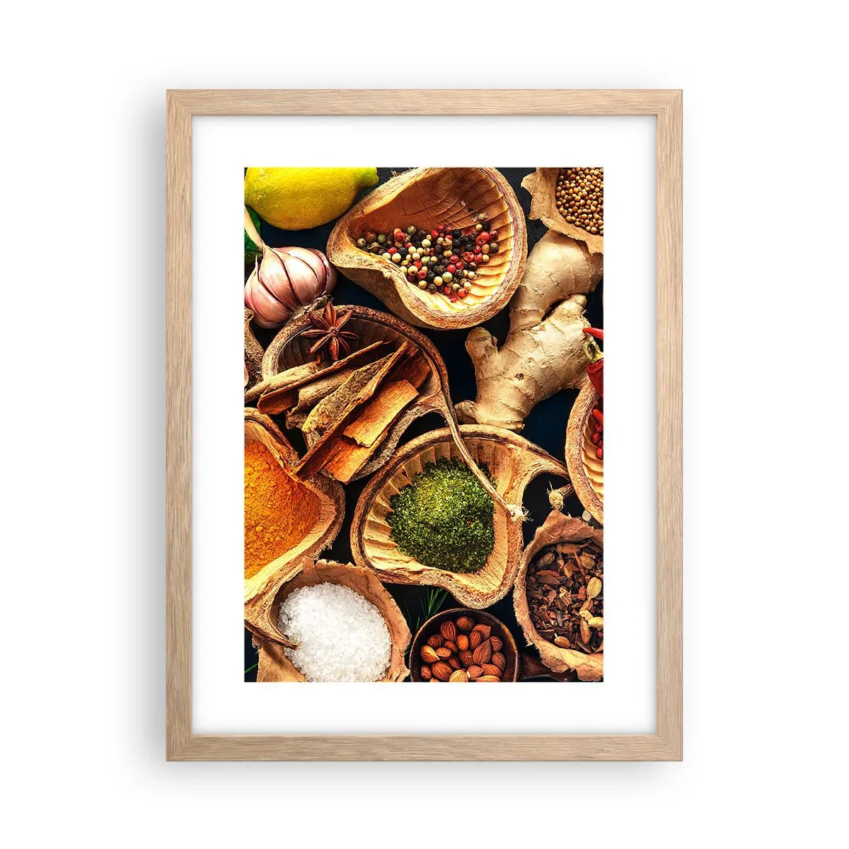 Póster en marco roble claro - Toma lo que quieras - 30x40 cm