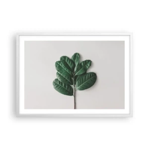 Póster en marco blanco - El dibujo de la propia naturaleza - 70x50 cm