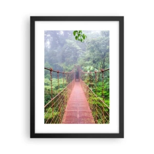 Póster en marco negro - Suspendido sobre las copas - 30x40 cm