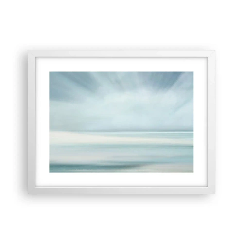 Póster en marco blanco - Paz hasta el horizonte - 40x30 cm