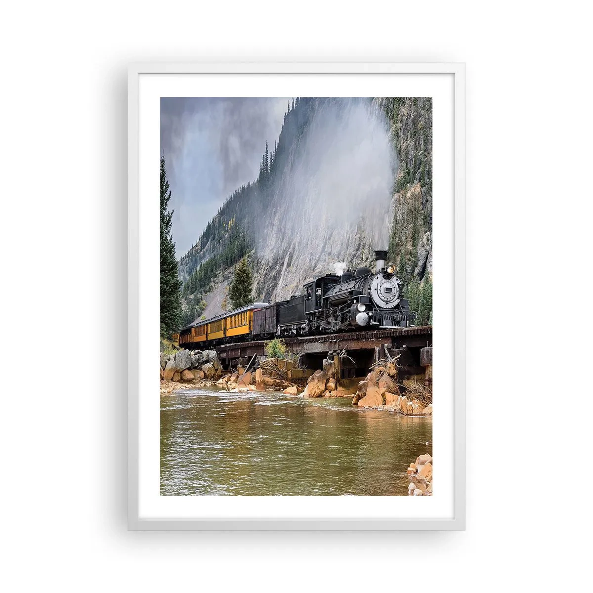 Póster en marco blanco - ¿Adónde me llevas? - 50x70 cm