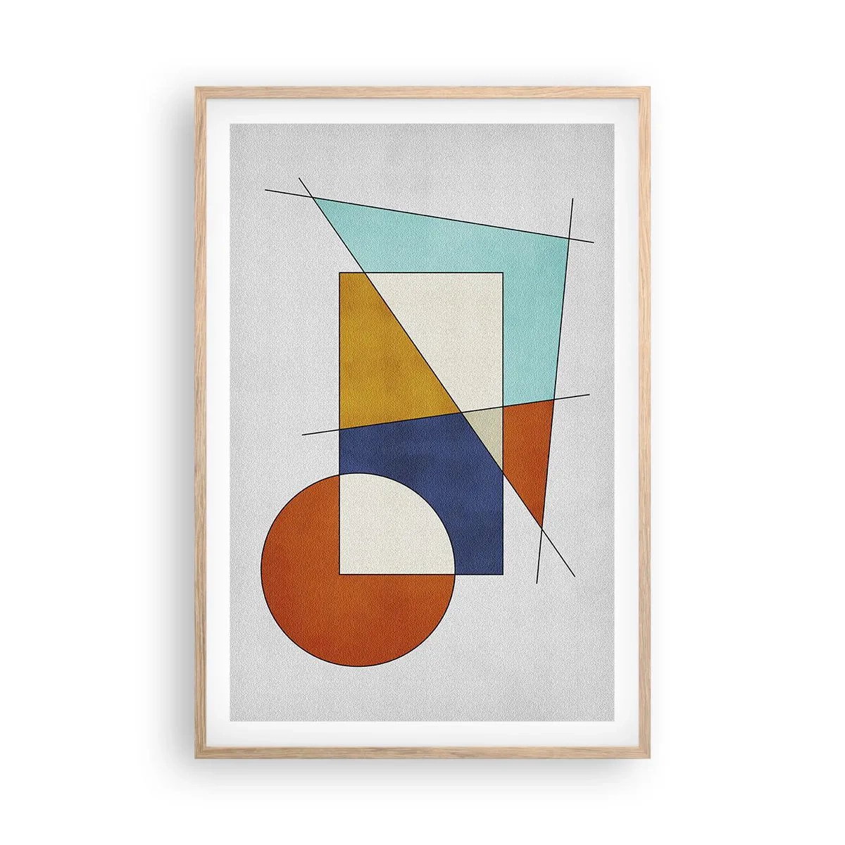 Póster en marco roble claro - Abstracción: diversión modernista - 61x91 cm