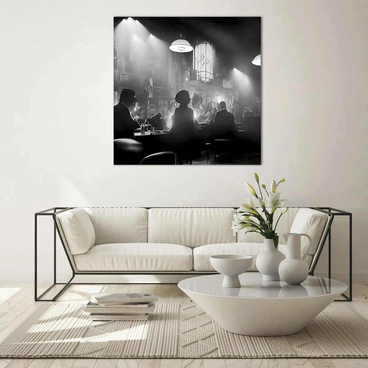 Cuadro sobre vidrio - Impresiones sobre Vidrio - En clave de jazz - 40x40 cm