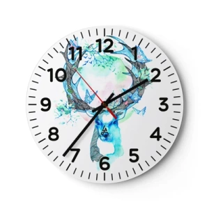 Reloj de pared - Reloj de vidrio - La fuerza y la dulzura de la naturaleza - 40x40 cm