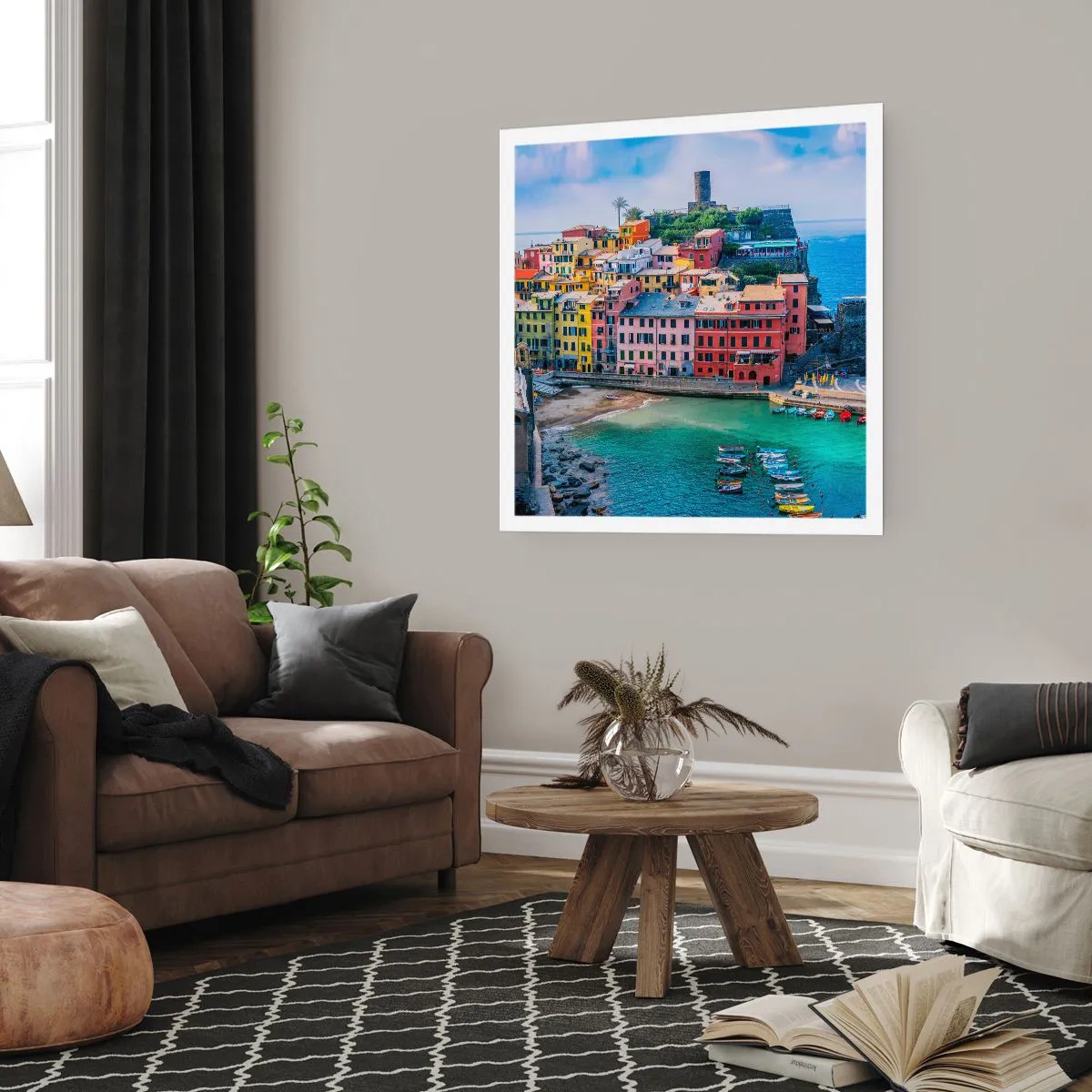 Póster - Pueblo mágico del Mediterráneo - 30x30 cm