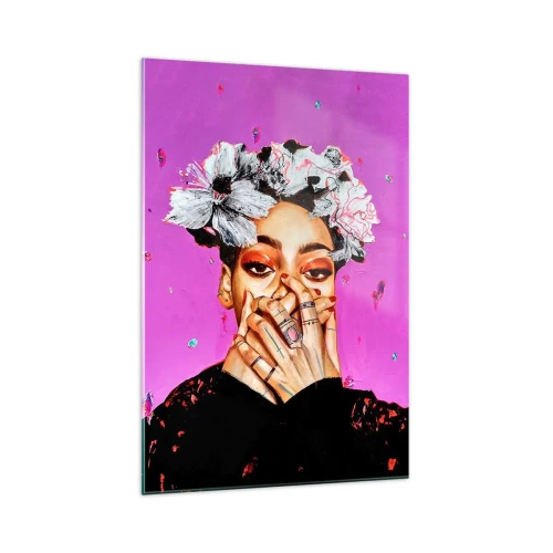 Cuadro sobre vidrio - Impresiones sobre Vidrio - Un poco alocada - 70x100 cm