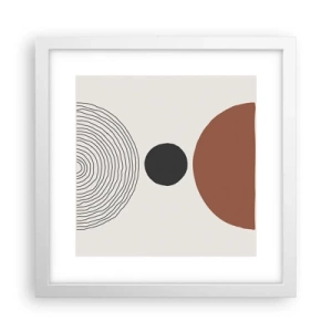 Póster en marco blanco - En el centro de la atención - 30x30 cm