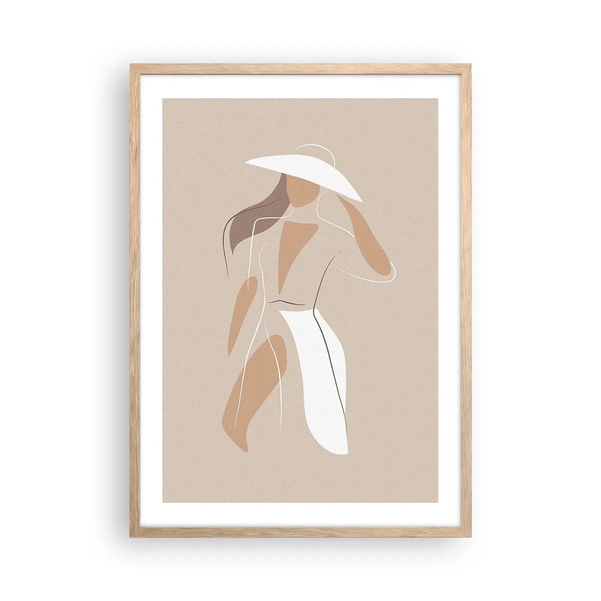 Póster en marco roble claro - La moda es alegría - 50x70 cm