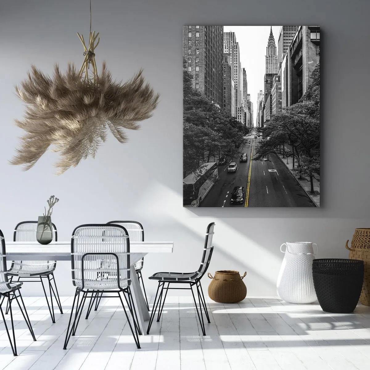Cuadro sobre lienzo - Impresión de Imagen - Mañana de Nueva York - 70x100 cm