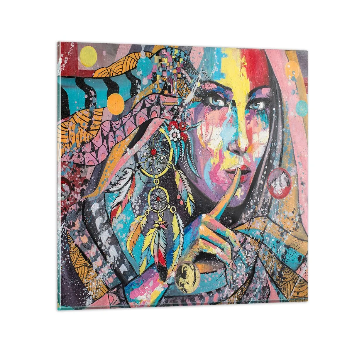 Cuadro sobre vidrio - Impresiones sobre Vidrio - Silencio hasta que entiendas - 60x60 cm