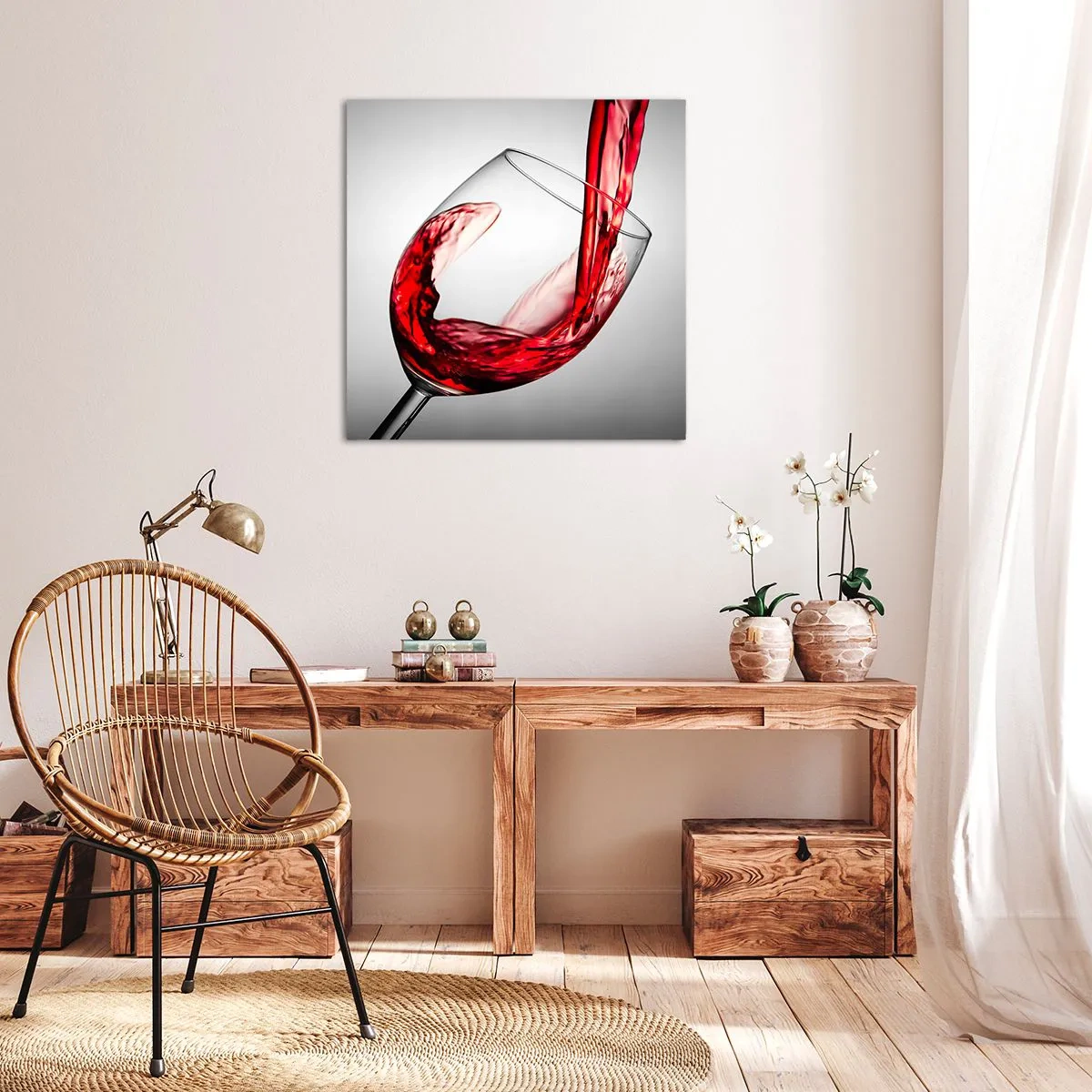 Cuadro sobre lienzo - Impresión de Imagen - Color - Movimiento - Sonido - 30x30 cm