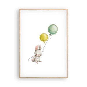 Póster en marco roble claro - ¡Yo también volaré! - 70x100 cm