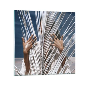 Cuadro sobre vidrio - Impresiones sobre Vidrio - ¿La mujer chamana? - 40x40 cm