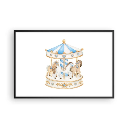 Póster en marco negro - Dulce infancia - 91x61 cm