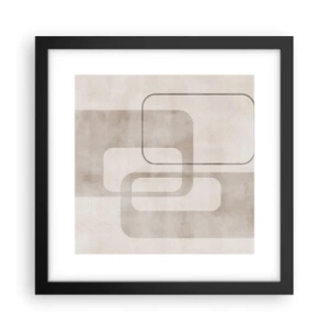 Póster en marco negro - Fuga geométrica - 30x30 cm