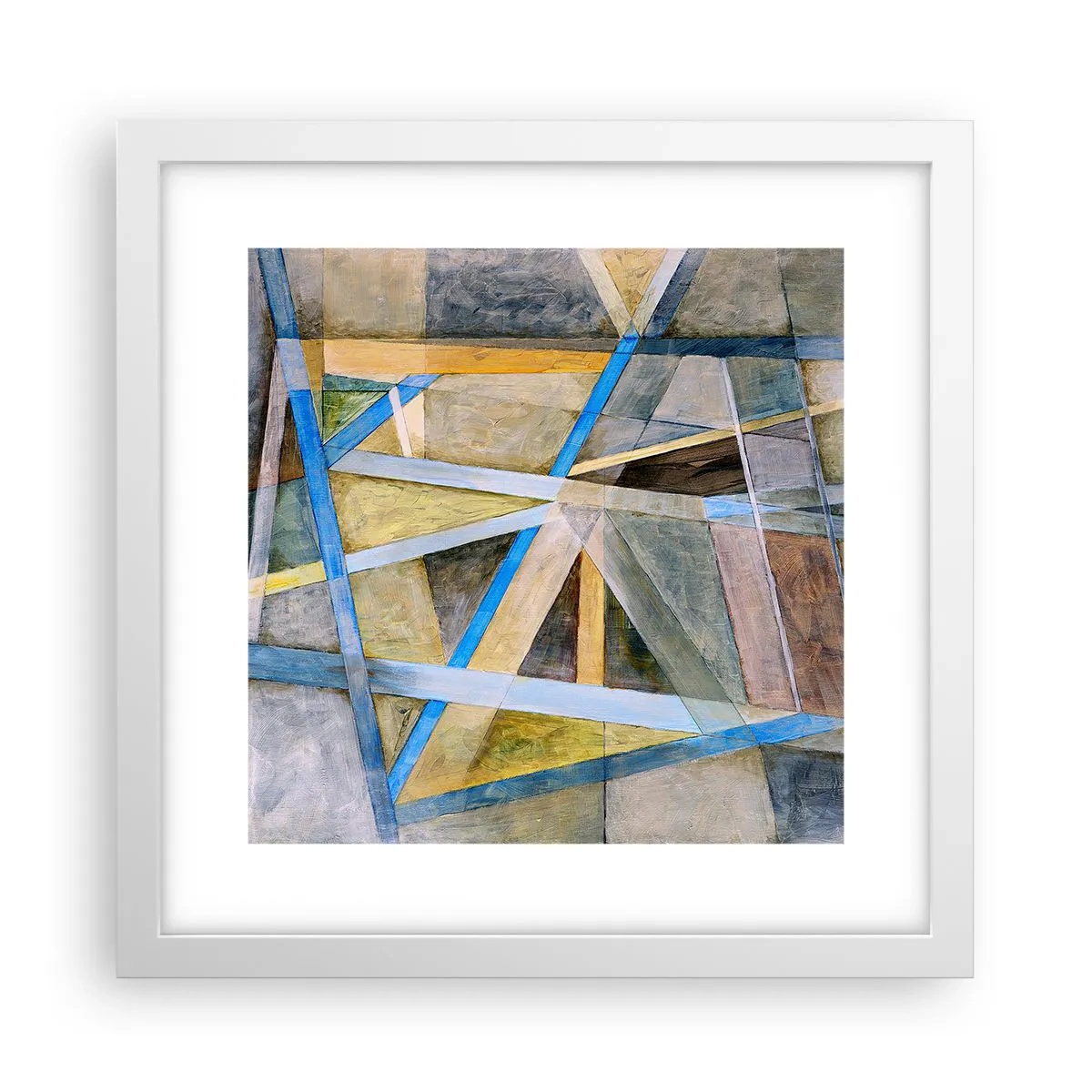 Póster en marco blanco - ¿Recto o inclinado? - 30x30 cm