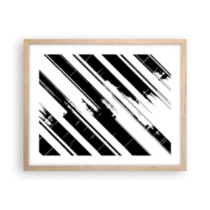 Póster en marco roble claro - Composición intensa y dinámica - 50x40 cm