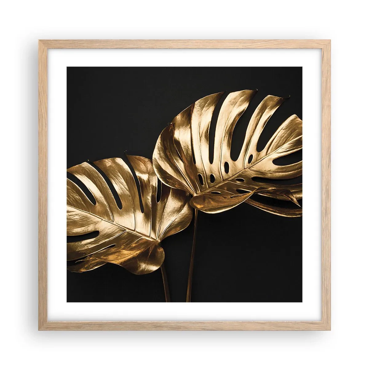 Póster en marco roble claro - Tesoros de la naturaleza - 50x50 cm