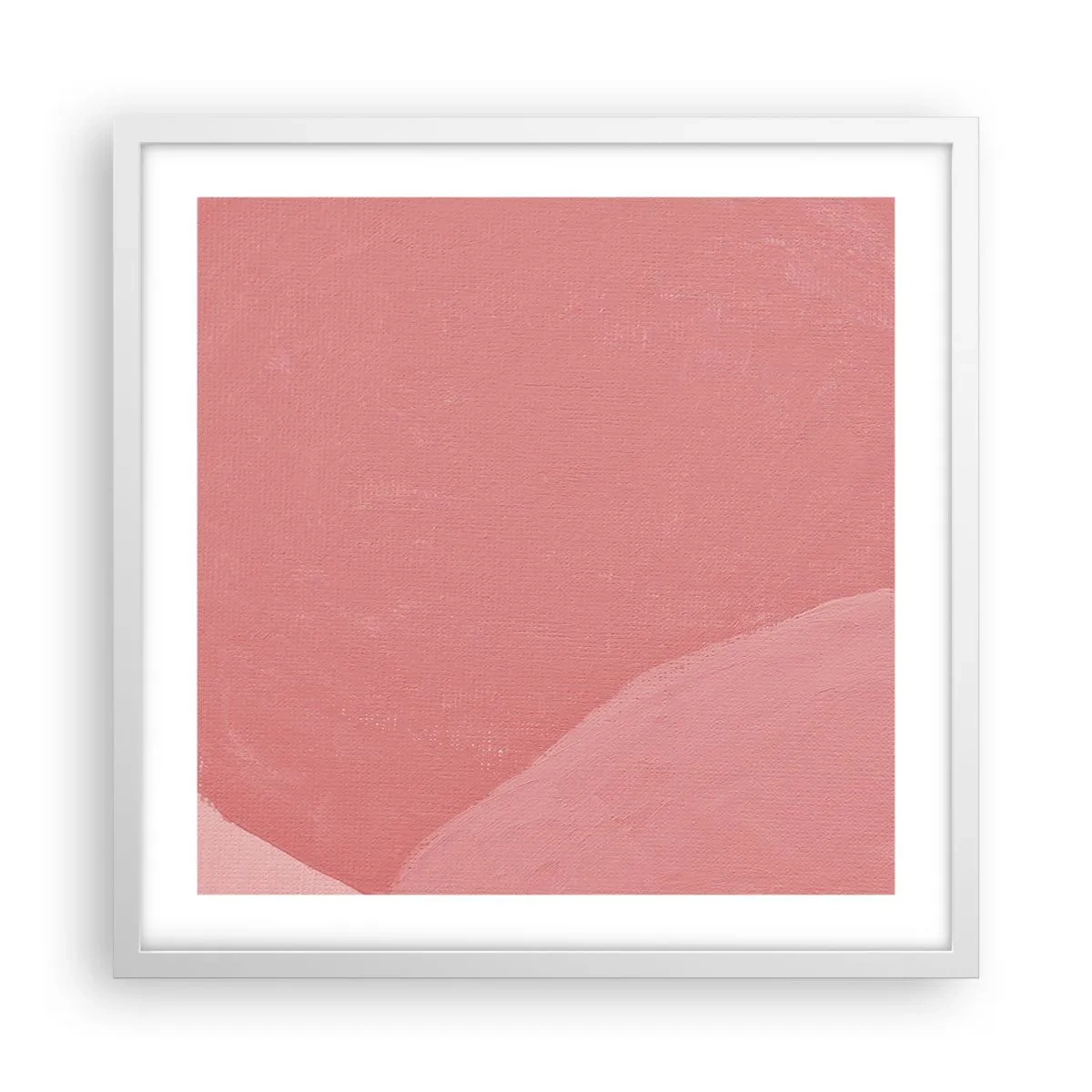 Póster en marco blanco - Composición orgánica en rosa - 50x50 cm
